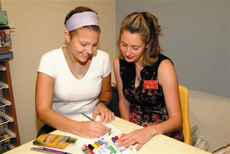 Rachel and Tasha, Art Therapy